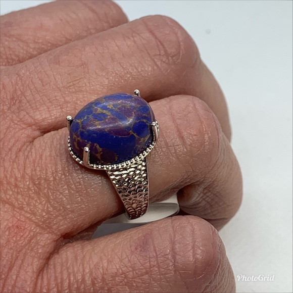 Mojave Purple Turquoise Ring Platinum Bond Brass - Picture 7 of 9